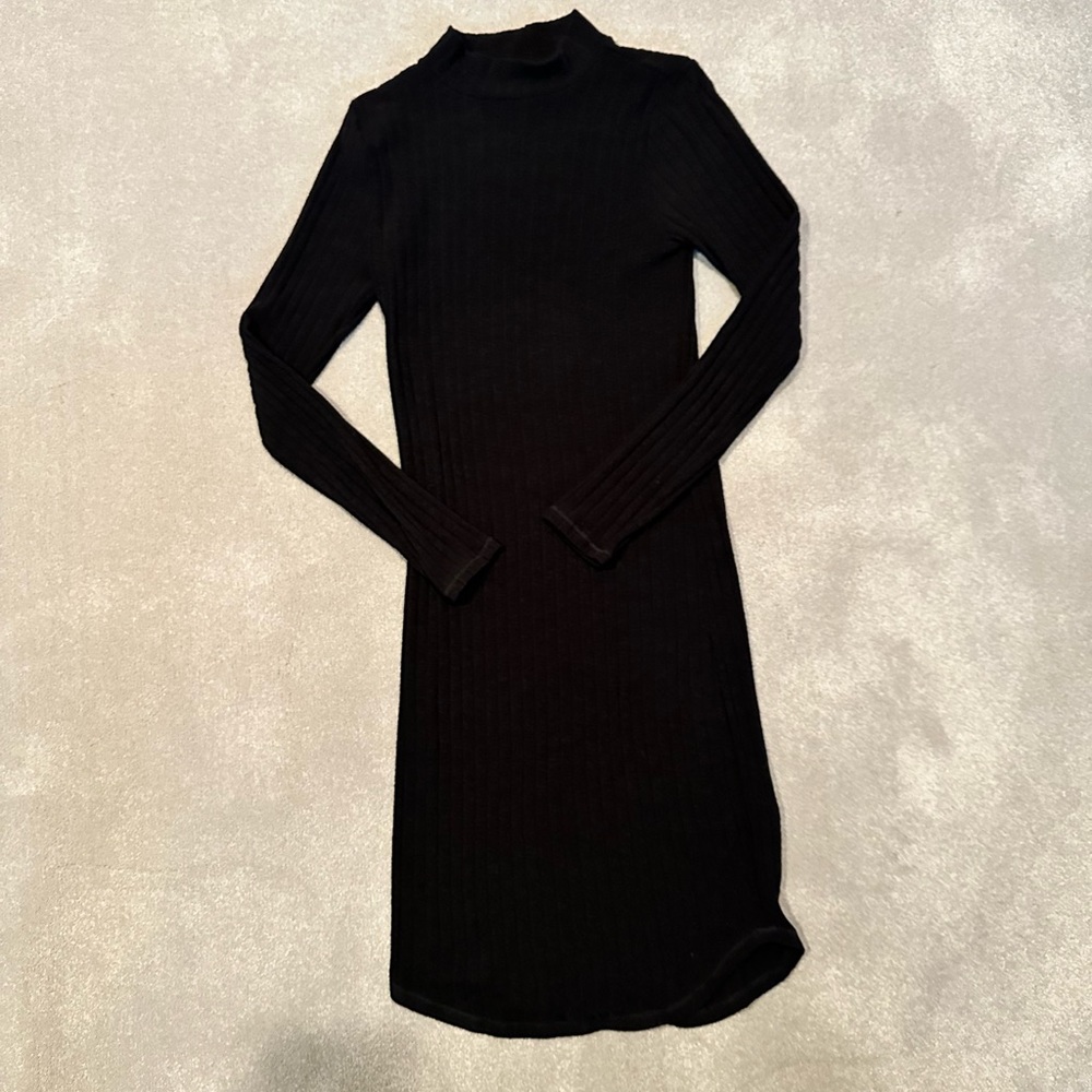 A&F Black Mini Sweater Dress